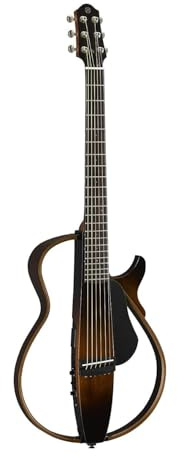 Yamaha SLG200S TBS Steel String Silent Guitar with Hard Gig Bag, Tobacco Sunburst