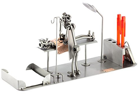 Steelman24 Schraubenmännchen Op-Tisch Schreibtisch Organizer | Made in Germany,Handarbeit,Geschenkidee,Stahlfigur,Metallfigur,Metallmännchen