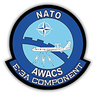 Aufkleber/Sticker NATO AWACS BW Flugzeug E-3A Component 7x7cm A1683