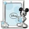 Disney Baby - Bilderrahmen zum Hinstellen - Silber - ideal für den Nachttisch im Kinderzimmer - perfekt als Geschenkidee zur Taufe oder zum Geburtstag - Micky-Maus-Design