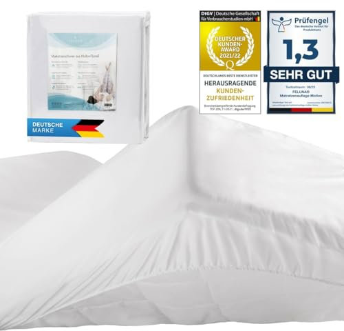 Feluna® wasserundurchlässige Molton Matratzenauflage wasserdichte Betteinlage Matratzenschoner aus Flanell 90x200cm