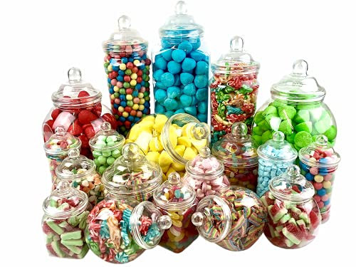 19 bocaux Vintage Style Victorien Pick & Mix Sweet Shop Candy Buffet kit Pack de fête
