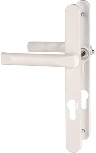 Poignée de porte fenêtre - Tokyo - Hoppe Et Cie - Blanc pur - Clé I - 195 mm - Épaisseur de porte : 68 à 72 mm