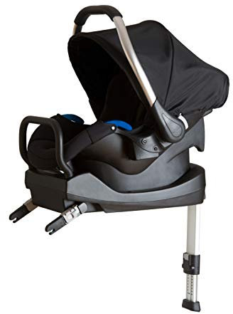 Hauck Infant Car Seat Incl. ISOFIX Base Comfort Fix Set, Group 0 +, for Babies from Birth up to 13 kg, ECE R44/04, Light, Sun Canopy Included, Black