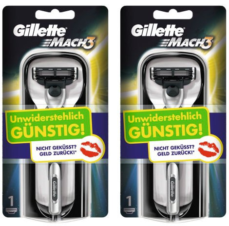 Gillette Mach3 Test-Wochen Rasierer, 2er Pack (2 x 1 Stück)