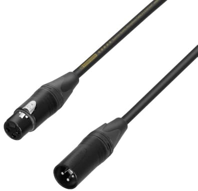 Adam Hall Cables 5 STAR MMF 0150 - Mikrofonkabel, Neutrik 3-Pol XLR female auf 3-Pol XLR male, schwarz, 1,5m