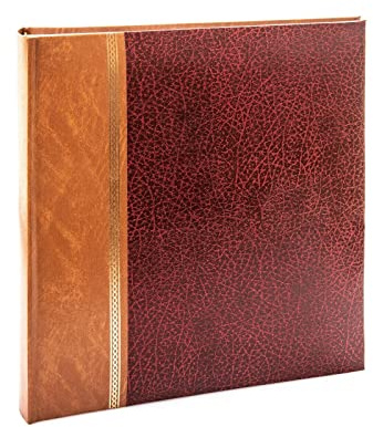 Kenro Grace Classic Photo Album for 200 Photos 7x5 / 13x18cm Red Faux Leather Slip-In Pages and Memo Space - KD105RD