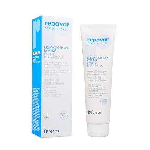 Repavar Atopische Haut - Extreme Körpercreme gegen Intensive Trockenheit - Für Atopische, Trockene und Sehr Trockene Haut - Ideal zur Behandlung von Ausschlägen - 150 ml