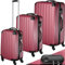 TecTake® Set de Valise de Voyage 3 Tailles Valise Grande Taille Valise Cabine Petite Valise Sacs de Voyage Valise Maternité ABS avec roulettes Pivotantes 360° Cadenas Poignée télescopique