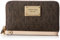 Michael Kors Jet Set Travel Flat Étui multifonction pour smartphone pour carte d'identité et cartes, Marron Signature, Einheitsgröße