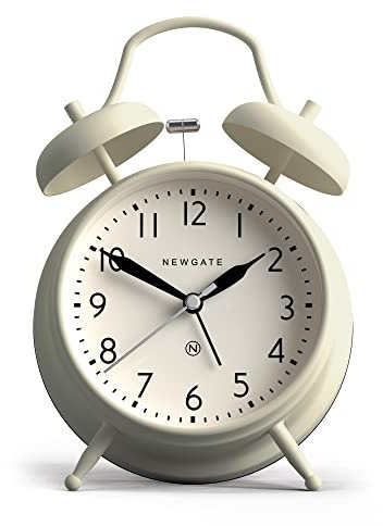 NEWGATE® Covent Garden Wecker | Klassischer ikonischer Doppelglockenwecker | Weiß | Gut lesbare Zahlen | Ideal für Nachttisch | Zeitgenössisches Vintage-Accessoire fürs Schlafzimmer & Büro