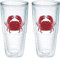 Tervis Red Crab Dots Made in USA Double Walled Insulated Tumbler, 24 oz (Pack of 2), No Lid