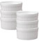 HIC Harold Import Co. 98005-6 HIC Ramekins, Fine White Porcelain Souffle, 3.5-Inch, 6-Ounce Capacity, Set of 6