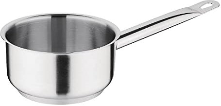 Vogue Stainless Steel Saucepan 14cm - Stay Cool Welded Handle for All Heat Sources, Including Induction, Dishwasher Safe M922