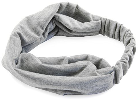 axy Haarband Yoga Stirnband Headband Hairband Wunderschön Damen Haarschmuck Sport Stirnbänder HB4 (Hellgrau, Extra breit)