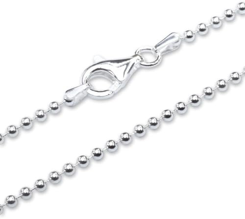 Unique Kugelkette 925 Silber 2,2mm Silberkette für Damen und Herren
