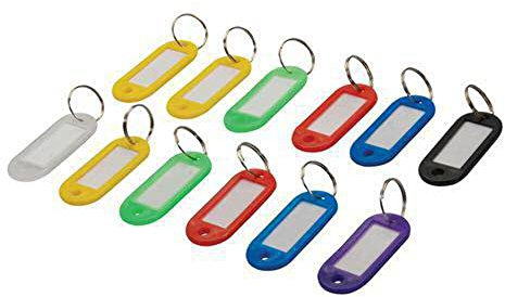 Silverline 844160 Schlüsselanhänger, Farben sortiert, 12er-Pckg. 12er-Pckg.