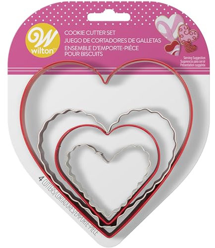 Wilton Cœur Lot de 4 emporte-pièces en métal