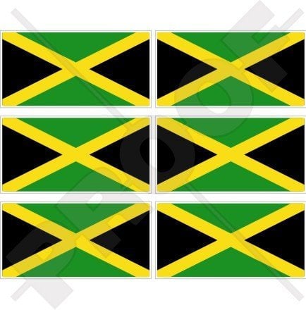 Jamaica Jamaika Flagge Karibik 40 mm (40,6 cm) Mobile Handy Vinyl Mini Sticker, Aufkleber X6