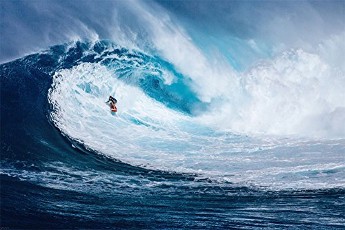 Big Wave Surfing - The Perfect Wave - Sport Poster Foto Suren Welle - Grösse 91,5x61 cm