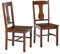 WE Furniture Walker Edison Esstisch Holz massiv Stühle (Set von 2), Holz, dunkle Eiche, 2er-Set
