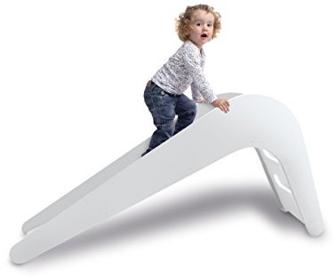 Jupiduu Kids Slide - Toddler Indoor Wooden Slide for Living Room and Children's Room in White. Wood Slide for Toddlers Aged 1.5-4 Years