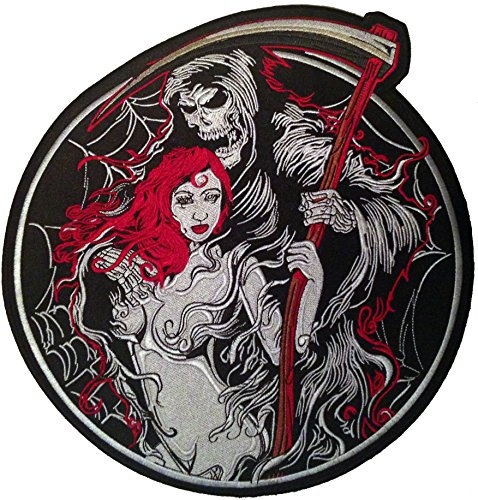 Grimm Reaper Devil Lady Sexy Girl Biker Faucheuse deathman Rockabilly Patch écusson
