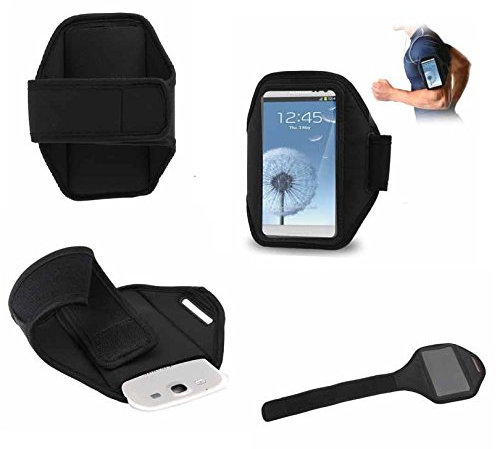 DFV mobile - Neoprene Sports Armband case Premium for htm h9503 / feiteng h9503 - Black
