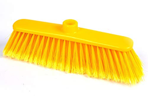 La Briantina Scopa per Interni Anita per Tutti i Pavimenti di Casa, con Setole Piumate, Leggera e Versatile, Larghezza 27 cm, Colore Giallo
