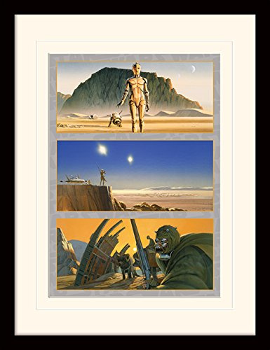 Pyramid International MP11351P-PL Star Wars (Tatooine: The Saga begins) montiert und gerahmt, mounted 250 GSM Paperwrap MDF, mehrfarbig, 44 x 33 x 4 cm