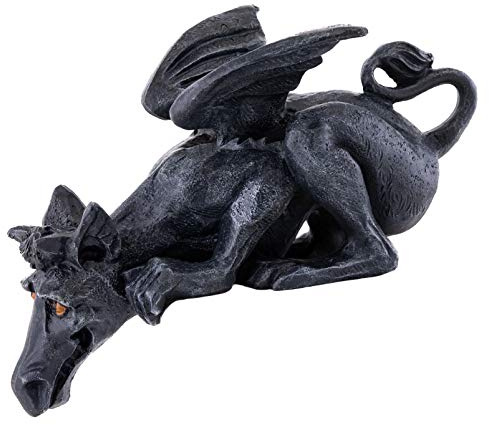 Top Collection Medieval Gargoyle Dragon Statue - Hand Painted Celtic Dragon Sculpture with Stone Finish Look - 4.5-Inch Collectible Shelf Sitter Figurine