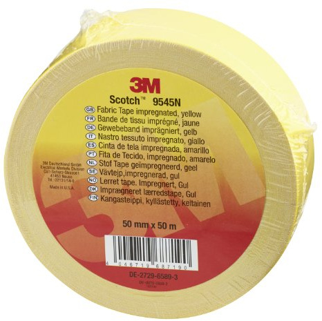 Scotch 9545N Y50 Gewebeband, 1 Rolle, 50 mm x 50 m, gelb