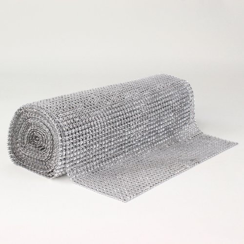 Diamantendekostoff silber Dekostoff Diamanten Weihnachten Stoff Glitterstoff