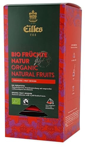 Eilles Luxury World Selection Tea Bio Früchte Natur - 20 Tea Diamonds einzelverpackt