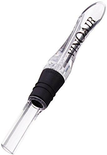 Cork Pops 11001 Giovanni VinOair - Aireador de vino y boquilla antigoteo, plástico, transparente