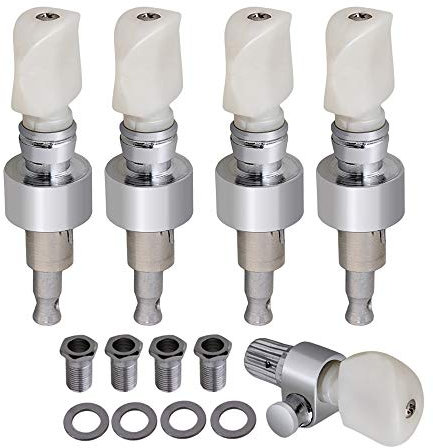 Yibuy Banjo-Stimmzapfen, Mechaniken, Wirbel, weiß, für Banjo mit 5 Saiten