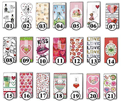 2x 10 Taschentücher Motiv Auswahl möglich Kisses all over - überall Küsse