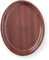 HENDI Serviertablett, AmberBox, oval, Rutschfester Gummibeschichtung, Schock- und bruchfest, flachem Rand, Gastro Tablett, Tablett, 230x160mm, Holzoptik