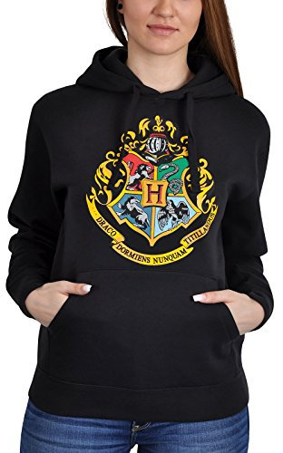 Elbenwald Harry Potter Hoodie Hogwarts Wappen schwarz M