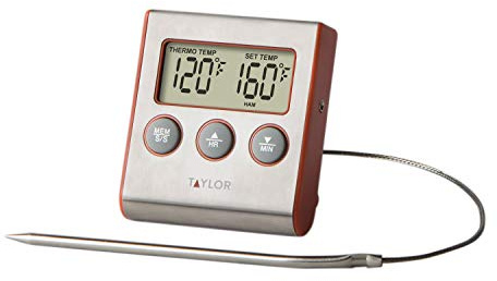 Taylor Precision Products Digital Cooking/Roasting Thermometer with Stainless Steel Housing