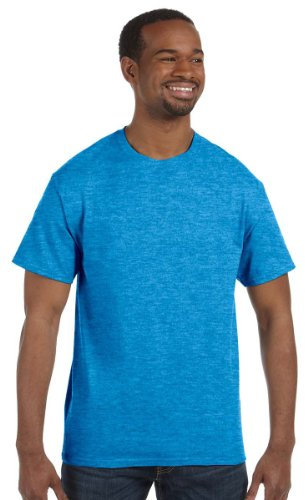 Gildan Mens Heavy Cotton Short Sleeve T-Shirt (2XL) (Heather Sapphire)