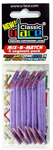U-Lace Unisex-Schnürsenkel für Kinder, Mix-N-Match, Violett, Mix-N-Match