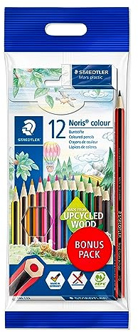 STAEDTLER 185 SET1 - Noris colour Farbstift Promotion Set, 12 Farben plus eco Bleistift und Mars plastic Radierer Gratis