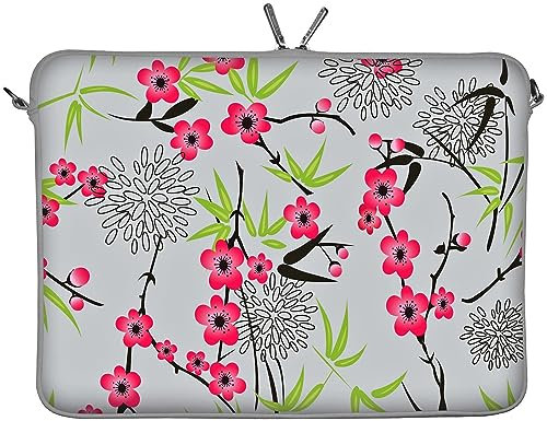 Digittrade LS104-15 Sakura Notebook Sleeve Laptop neopren case custodia portatile borsa involucro protettivo 39,6cm (15,4 – 15,6 pollice) grigio
