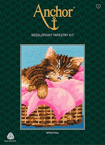 Anchor 1-Piece Starters Kitten Tapestry Kit,14 x 18cm