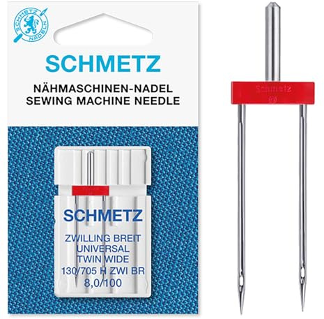 SCHMETZ Schmetz Sewing Machine Needles: Universal Twin: 100(16) 8.0Mm: 1 Piece