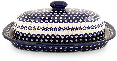 Boleslawiec Pottery Bread Bin, Original Bunzlauer Keramik, Decor 166a