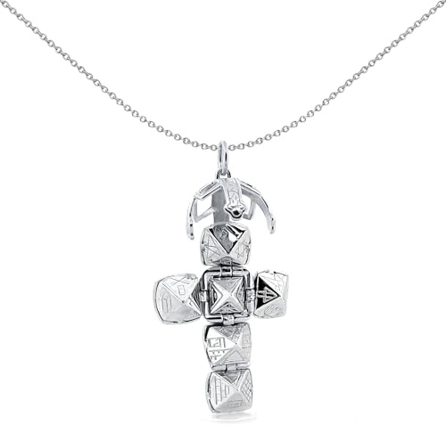 Jewelco Europa Herren Sterling Silber Medium Freimaurer 13mm Orb Kugel Anhänger – 18 Zoll Kette