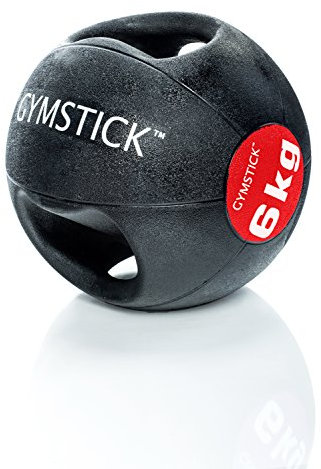 Gymstick Medizinball mit Griffen, ø 25 cm, 6 kg (farblich sortiert)