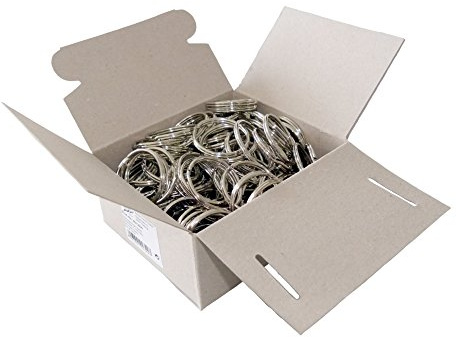 Wedo 2623035 Schlüsselringe Metallringe (35 mm Durchmesser, glanzvernickelt) 100 Stück, silber